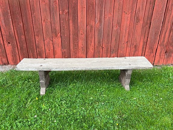 Träbänk av ek