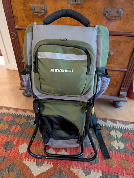 Everest bärstol ryggsäck grön/grå