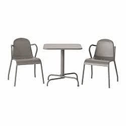 IKEA TUNHOLMEN utegrupp, 4 stolar, bord och dynor