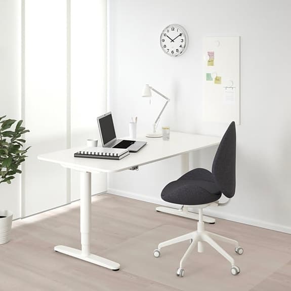 IKEA BEKANT 160x80 vit – höj- & sänkbart skrivbord (el)