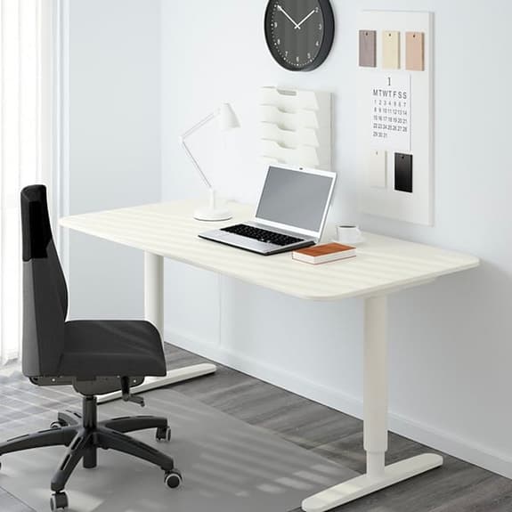 IKEA BEKANT 160x80 vit – höj- & sänkbart skrivbord (el)