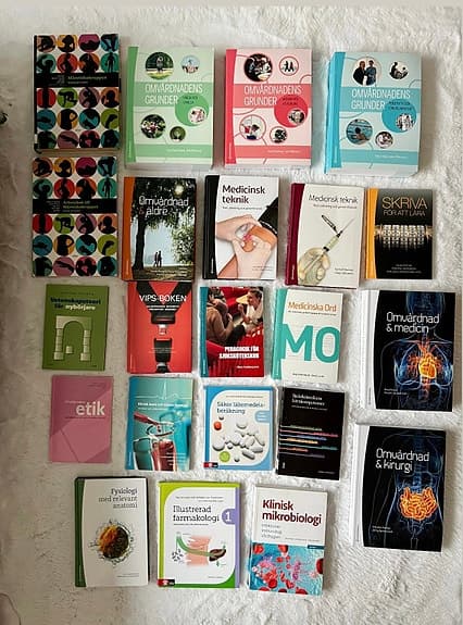 Kurslitteratur till sjuksköterskeprogrammet  Nyskick! Paket 29 st eller styckvis