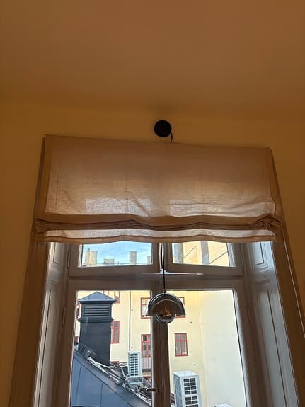 Himla hissgardin linne beige/naturfärg
