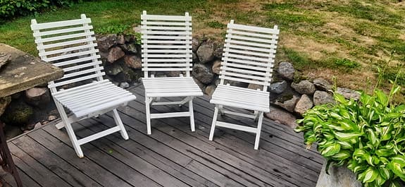 3st Äldre Trädgårdsstolar
