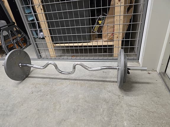 Curlstång med vikter
