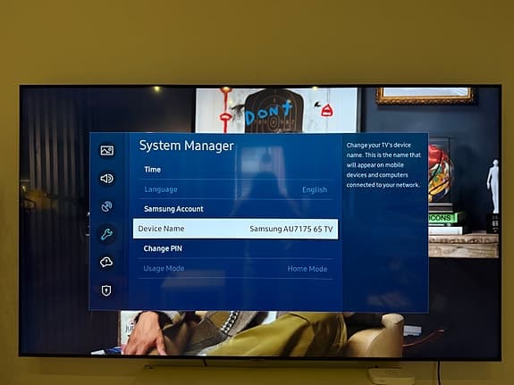 Samsung AU7175 UHD TV 65 tum svart