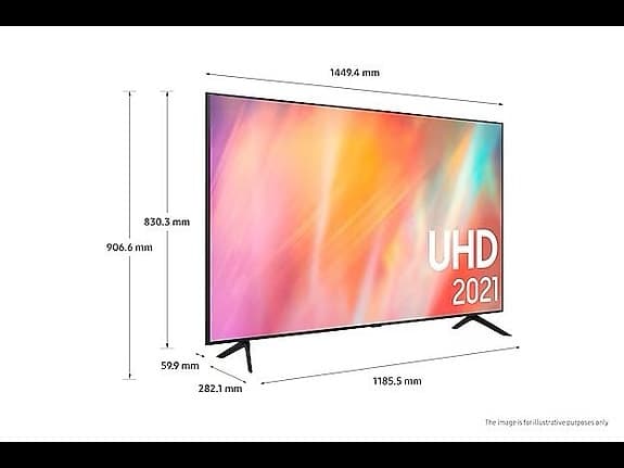 Samsung AU7175 UHD TV 65 tum svart