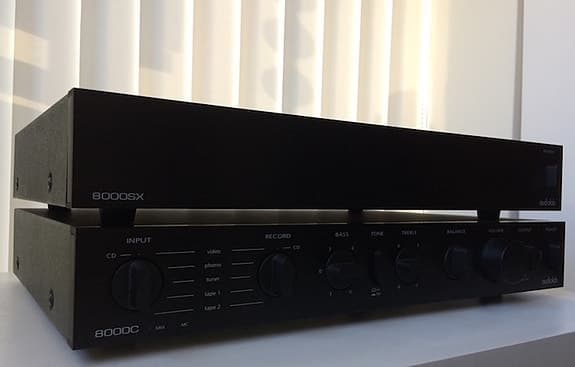 AUDIOLAB 8000C + 8000SX (För & Slutsteg) Made In U.K