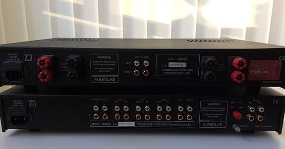 AUDIOLAB 8000C + 8000SX (För & Slutsteg) Made In U.K