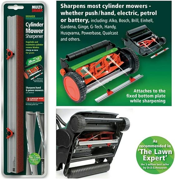 Sladdlös cylindergräsklippare Einhell 18V (38 cm) + Knivvässare – Perfekt klipp!
