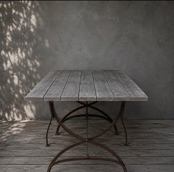 Trädgårds bord återbruk handgjort