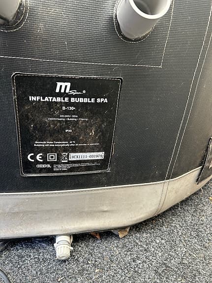 MSpa Inflatable Bubble Spa uppblåsbart spabad svart