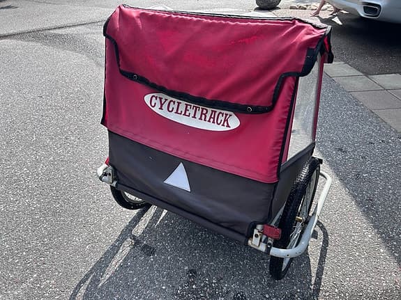 Cycletrack cykelvagn röd/grå