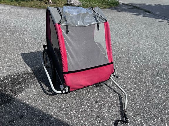 Cycletrack cykelvagn röd/grå