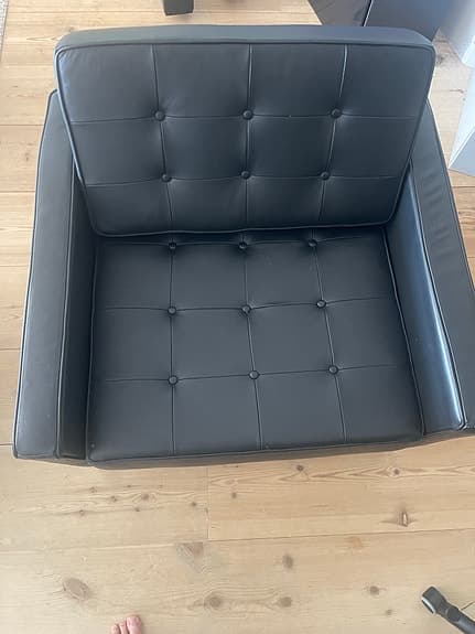 4 st svarta designfåtöljer – lounge / kontor