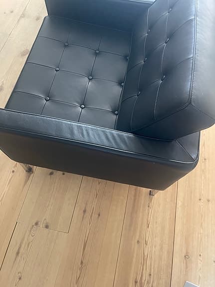 4 st svarta designfåtöljer – lounge / kontor