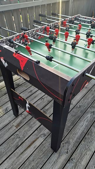Foosball-bord på ben
