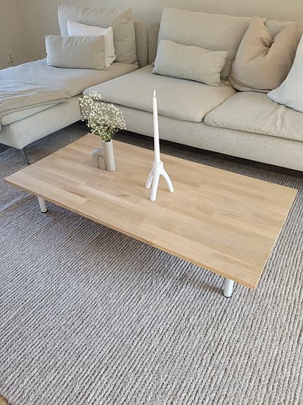 Massivt såpabehandlat ekbord