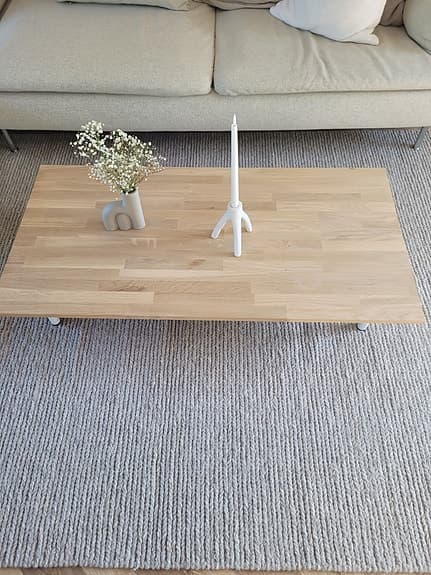 Massivt såpabehandlat ekbord
