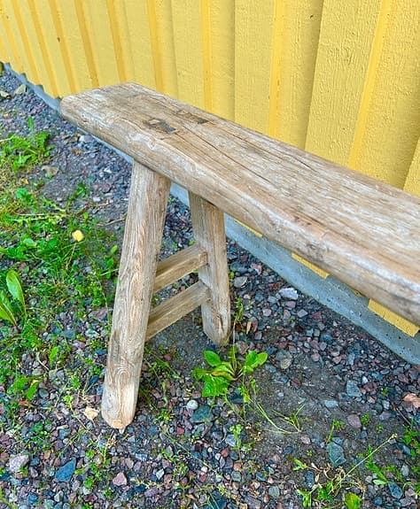 Vintage Träbänk/Pall