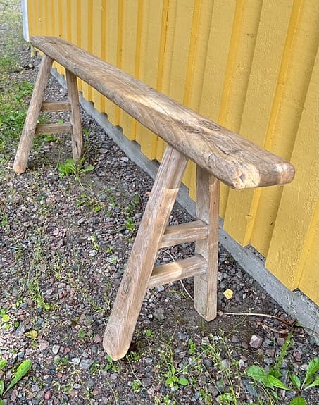 Vintage Träbänk/Pall