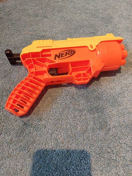 Nerf leksaksvapen set med pilar orange/gul