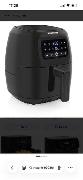 Tristar FR-9008NO digital airfryer svart