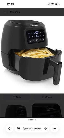 Tristar FR-9008NO digital airfryer svart