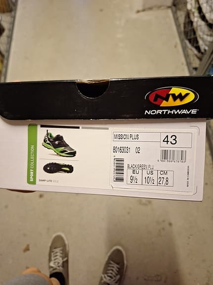 Northwave Mission Plus cykelskor stl 43 svart/grön