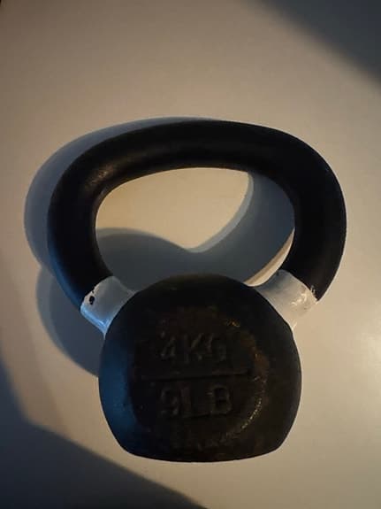 Gymleco kettlebell 4kg/9lb svart