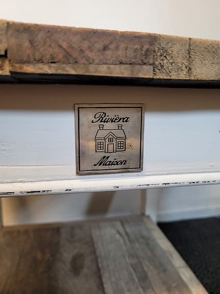 2 st Rivièra Maison sidobord / avlastningsbord i rustik lantstil