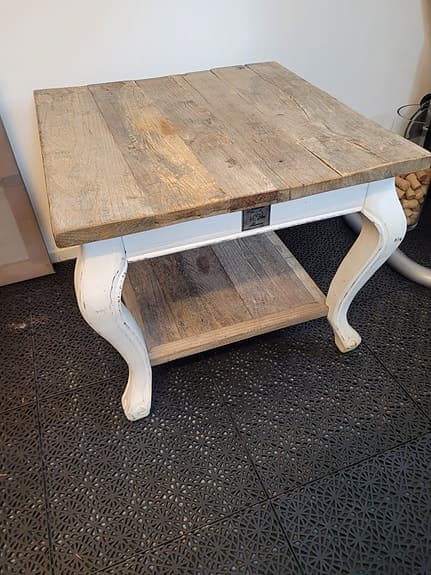 2 st Rivièra Maison sidobord / avlastningsbord i rustik lantstil