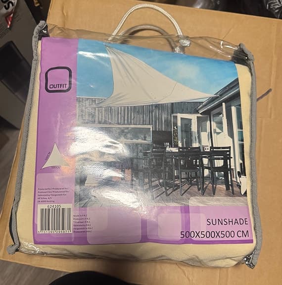 Outfit Sunshade solsegel 500x500x500 cm beige