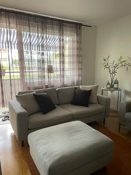 3sits Soffa med pall