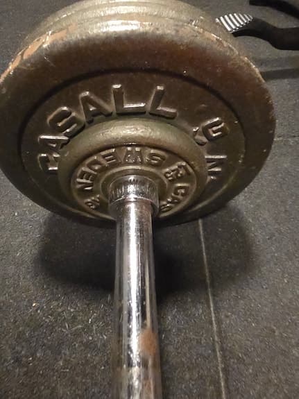 Casall skivstång med vikter (40 kg)