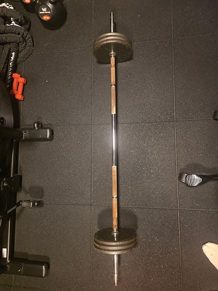 Casall skivstång med vikter (40 kg)