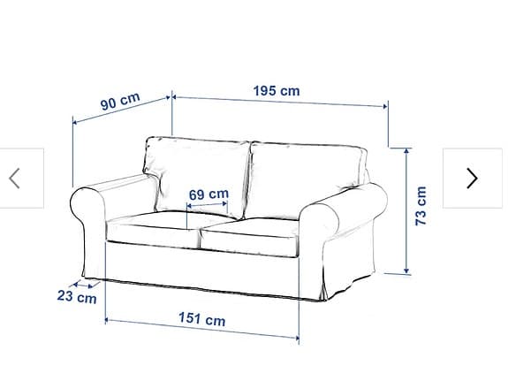 IKEA Ektorp 3-sits bäddsoffa - mycket bekväm med extra klädsel