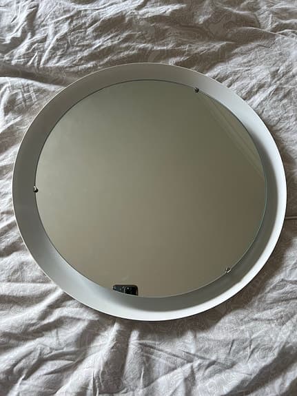 IKEA rund spegel med belysning vit