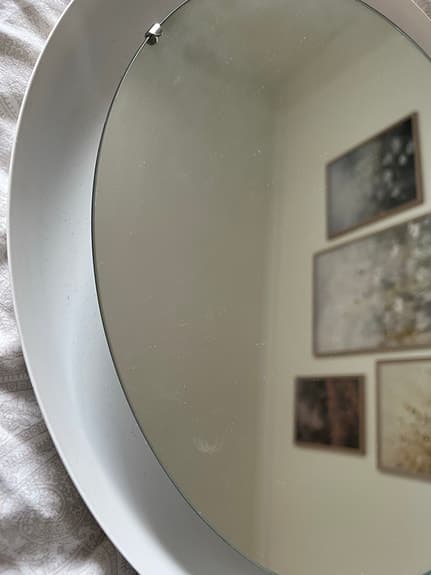 IKEA rund spegel med belysning vit