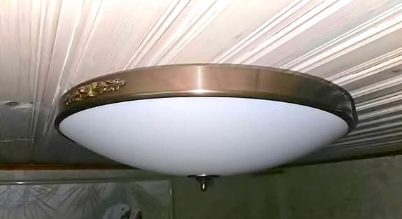PLAFOND/TAKLAMPA , "Rondo 55" Konsthantverk AB Tyringe i akryl / mässing, 55 cm