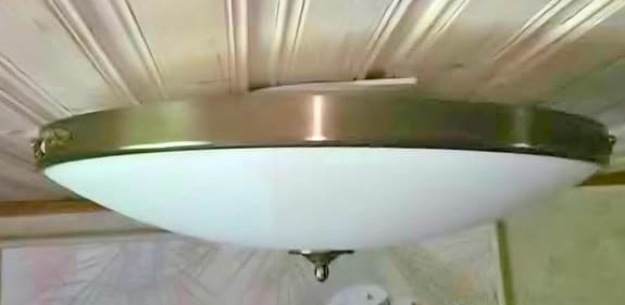 PLAFOND/TAKLAMPA , "Rondo 55" Konsthantverk AB Tyringe i akryl / mässing, 55 cm