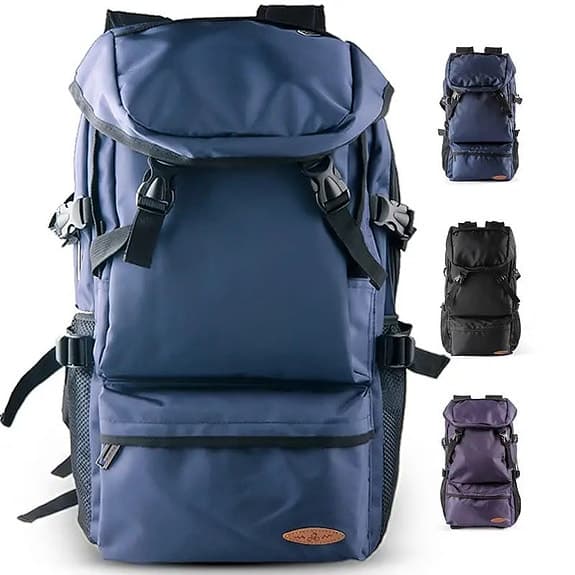 Vattentålig vandringsryggsäck blå, 40L/ & 55L