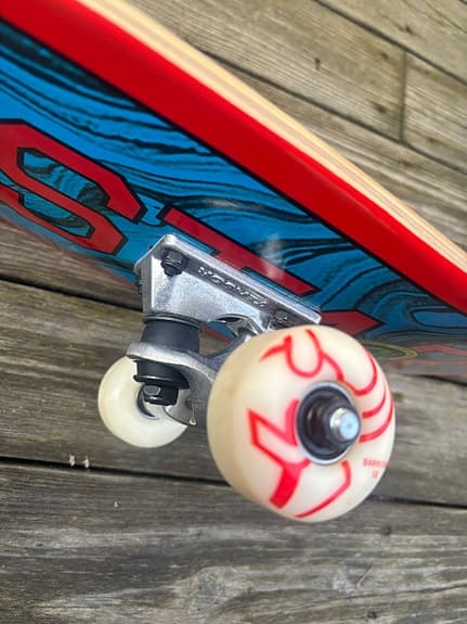 Darkstar skateboard röd/blå