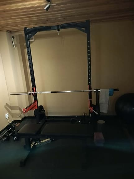 Skivstång med rack och bänk