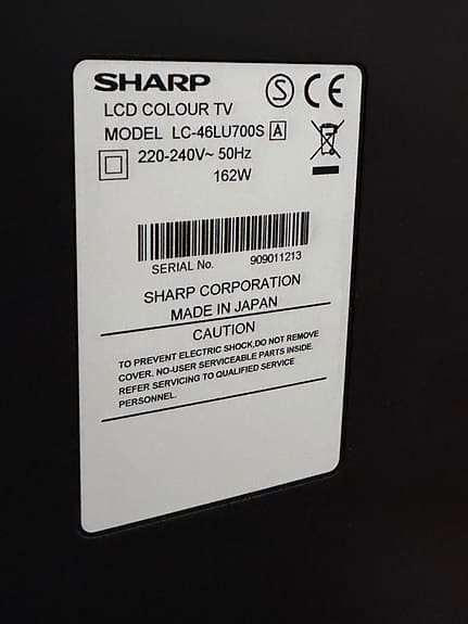 Sharp LC-46LU700S LCD TV 46 tum svart