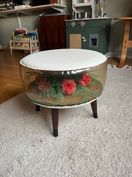 Ovanlig sittpuff 50 tal mid century