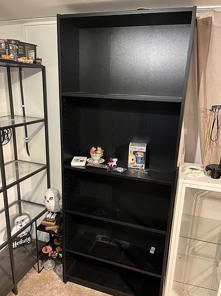 IKEA BILLY bokhylla, svartbrun, 80x28x202 cm