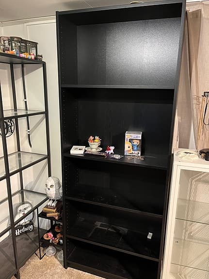 IKEA BILLY bokhylla, svartbrun, 80x28x202 cm