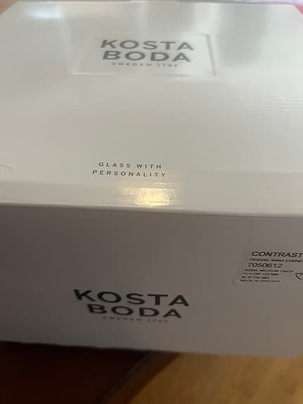 Kosta Boda blå glasskål