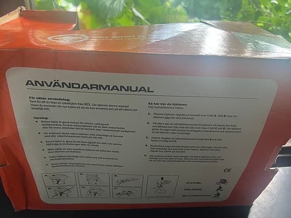 Rex Sport cykelhjälm S-M svart Ny i förpackning
